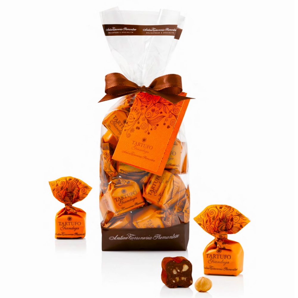трюфель из миндаля и темного шоколада tartufidolci antica torroneria piemontese, 160г - antica torroneria piemontese 90