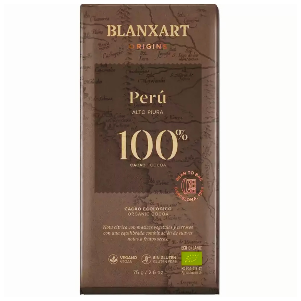 горький шоколад без глютена 85% никарагуа с цветком соли органик blanxart, 75г - blanxart 77