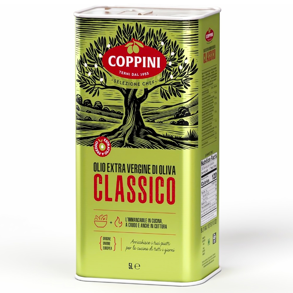 оливковое масло для жарки coppini sansa di oliva с добавлением нерафинированного италия, 5 л - coppini 83