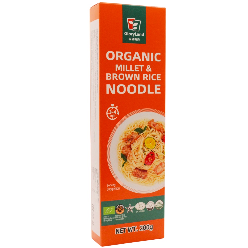 рисовая лапша из бурого риса без глютена органик gloryland, 200г - gloryland 84
