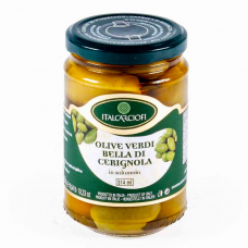 Оливки зеленые Bella di Cerignola с косточкой в рассоле Italcarciofi Италия, 314 мл Оливки зеленые Bella di Cerignola с косточкой в рассоле Italcarciofi Италия, 314 мл