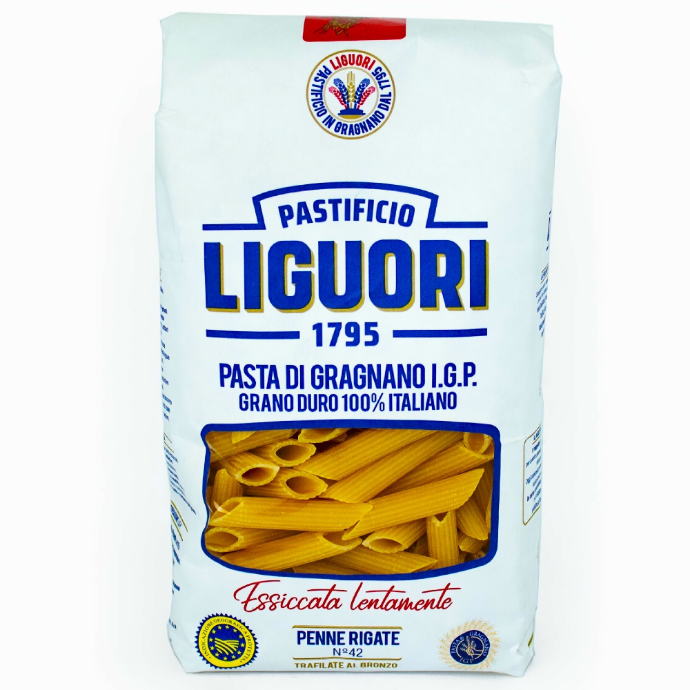 Пенне Ригате №42 I.G.P. из твердых сортов пшеницы Pasta Di Gragnano Liguori, 500г пенне ригате №42 i.g.p. из твердых сортов пшеницы pasta di gragnano liguori, 500г - pastificio liguori 79