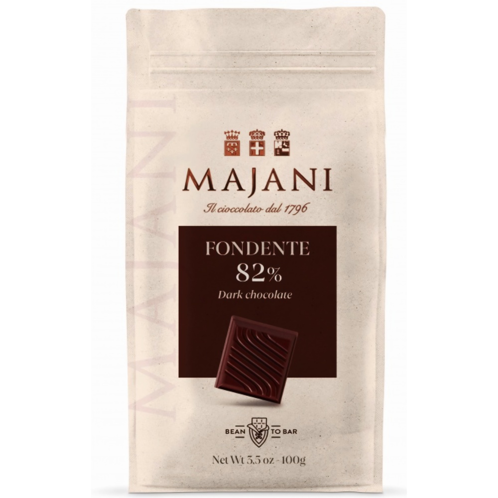 горький шоколад без глютена 100% sur de lago majani, 75г - majani 80