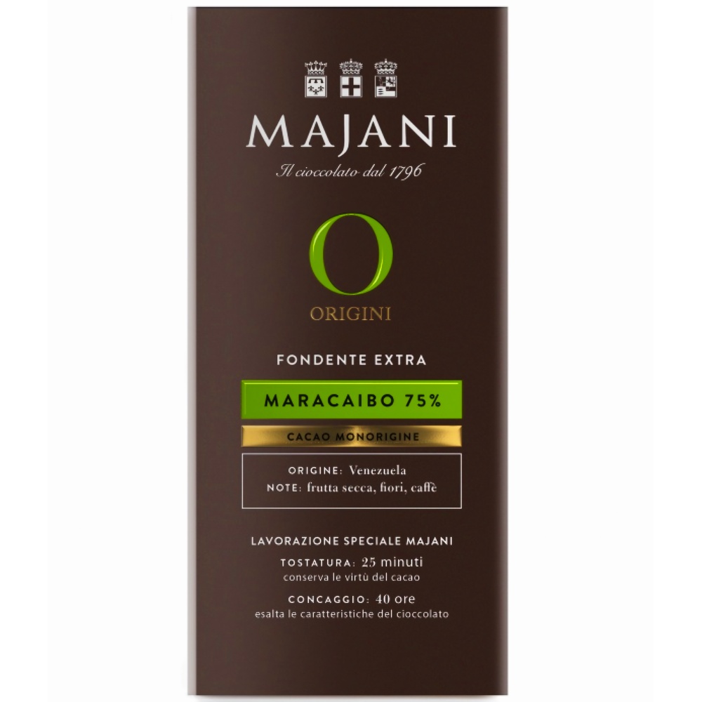 горький шоколад без глютена 100% sur de lago majani, 75г - majani 82