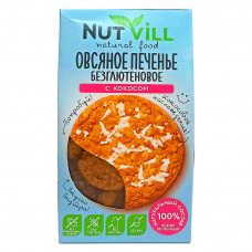 Печенье овсяное без сахара и глютена с кокосом NutVill, 85г