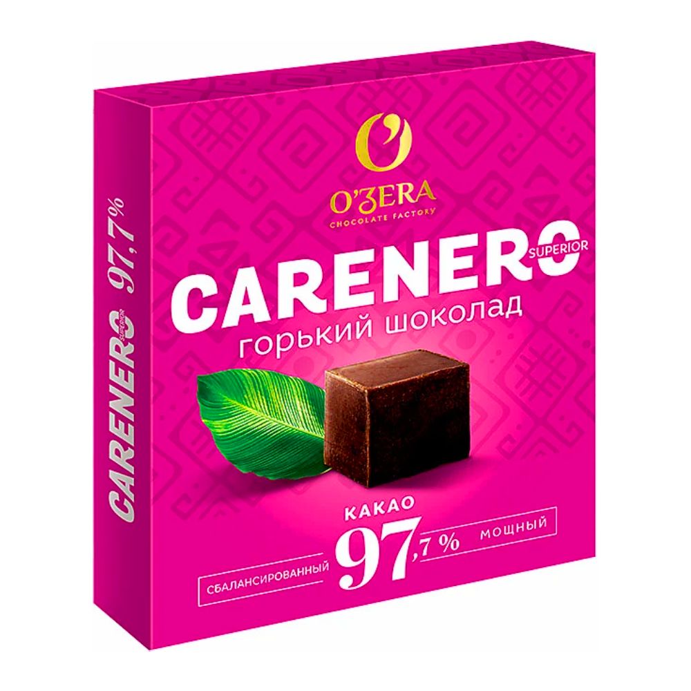 Горький шоколад OZera Carenero Superior 97,7% какао, 90 гр