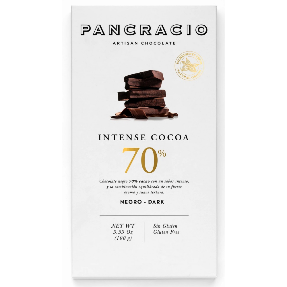 Темный шоколад без глютена 70% Pancracio, 100г темный шоколад без глютена 64% с лимоном, лаймом и ароматом мяты pancracio, 100г - pancracio 80