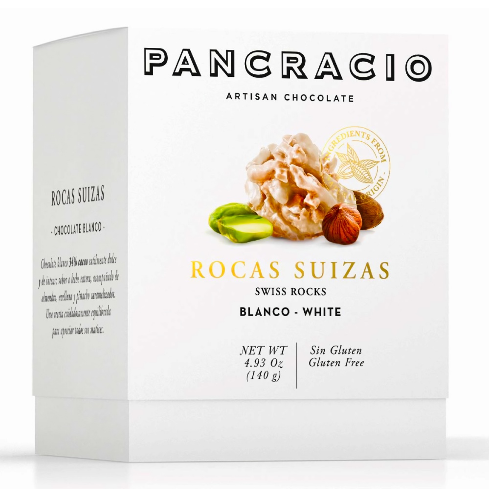Конфеты из белого шоколада с дроблеными орехами Pancracio, 140г конфеты из молочного шоколада с дроблеными орехами pancracio, 140г - pancracio 88