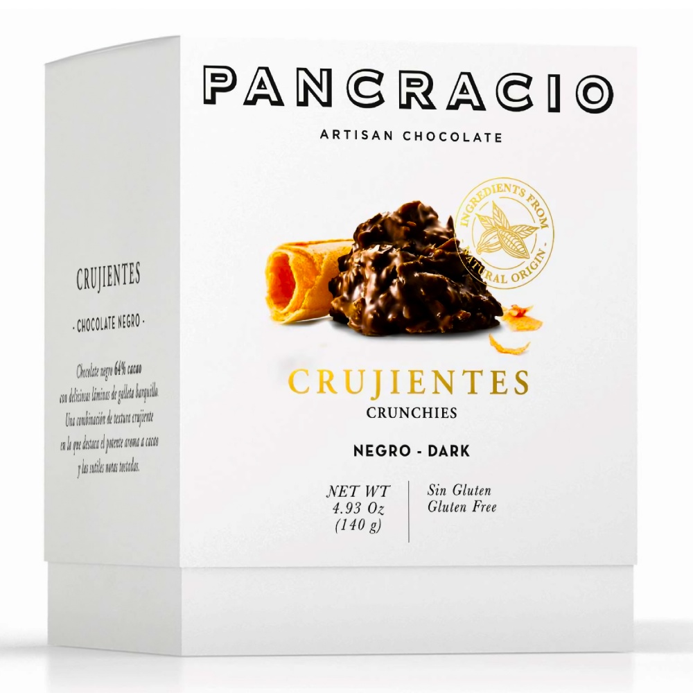 Конфеты из темного шоколада с вафельным печеньем Pancracio, 140г конфеты из молочного шоколада с дроблеными орехами pancracio, 140г - pancracio 90