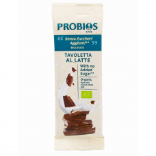Молочный шоколад 35% Органик без сахара и глютена Probios Италия, 50г