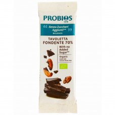 Темный шоколад 70% Органик без сахара и глютена Probios Италия, 50г