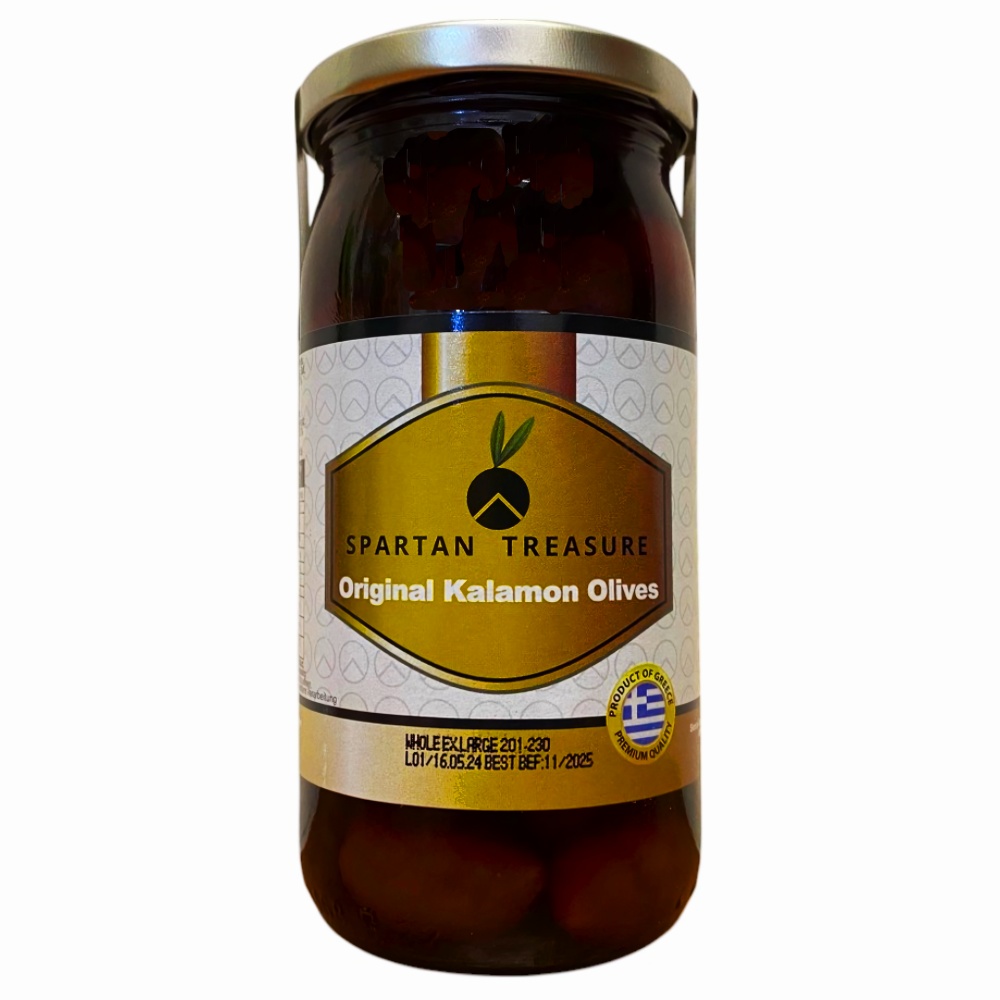 Оливки Spartan Treasure Каламата Large с косточкой Греция, 380г оливки spartan treasure каламата large без косточек греция, 380г - elea gea 78