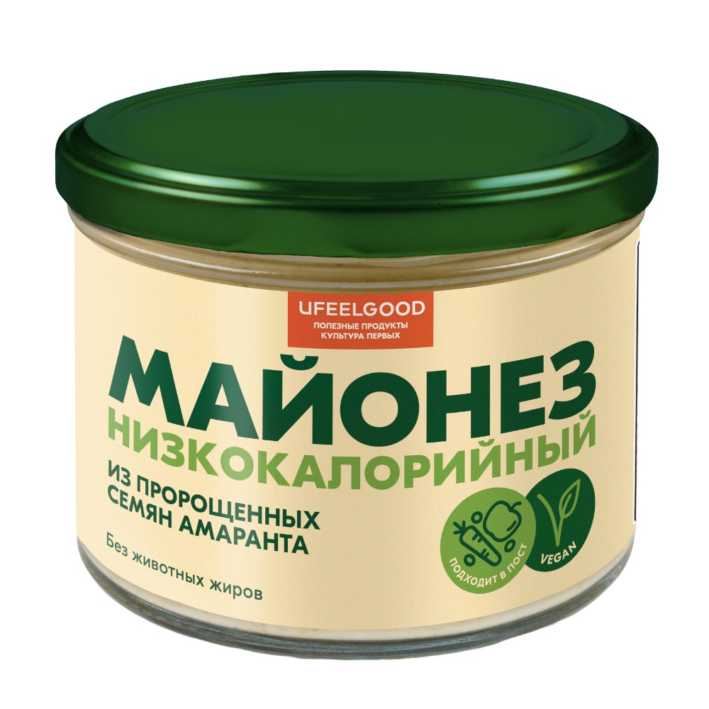 Майонез Ufeelgood низкокалорийный, постный, Vegan, без яиц, без сахара, 230 мл майонез ufeelgood низкокалорийный, постный, vegan, без яиц, без сахара, 450 мл - ufeelgood 77