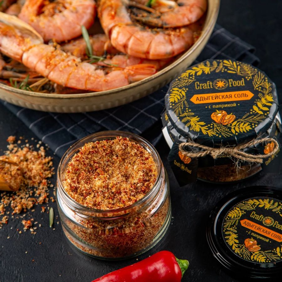 Адыгейская соль с паприкой Craft food, 180 гр