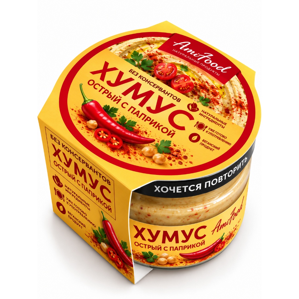 Хумус острый с паприкой Amfood, 200г