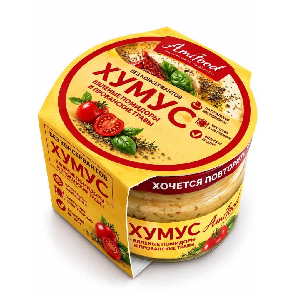 Хумус с вялеными томатами и прованскими травами Amfood, 200г