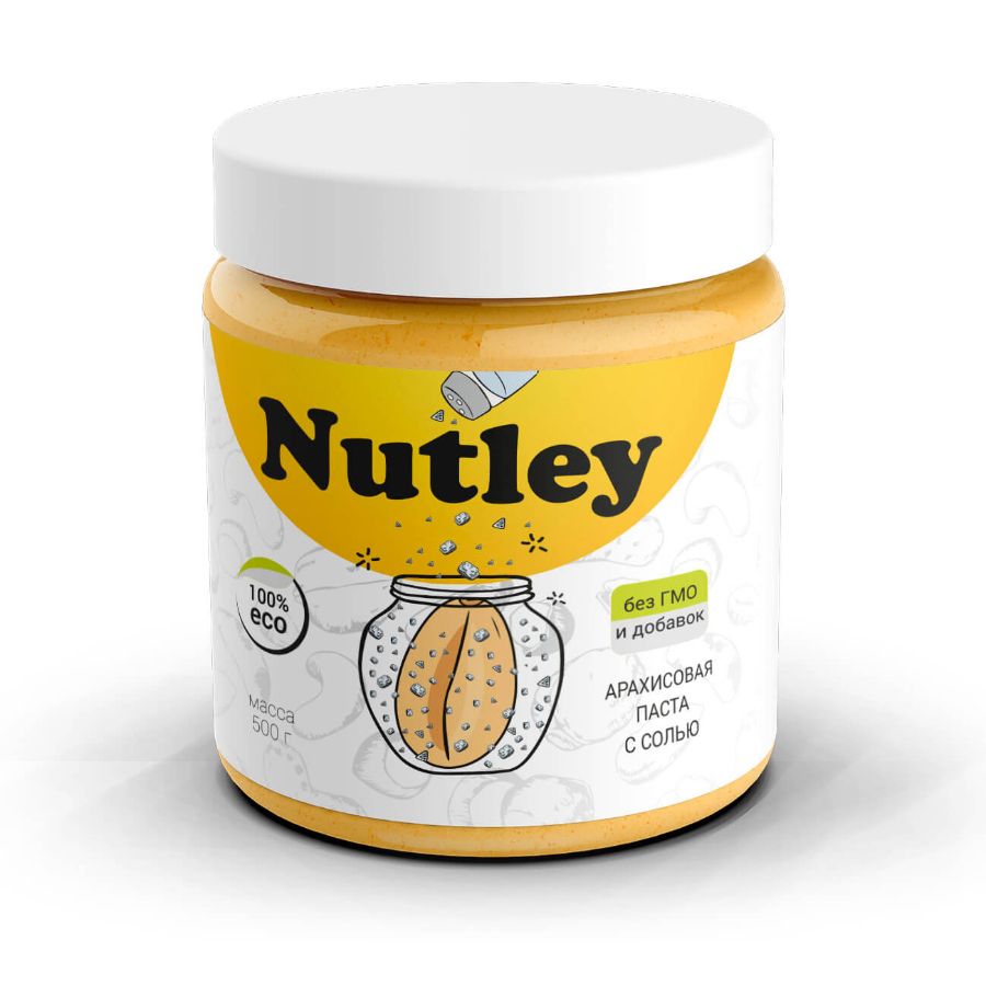 Арахисовая паста с морской солью Nutley, 300 гр