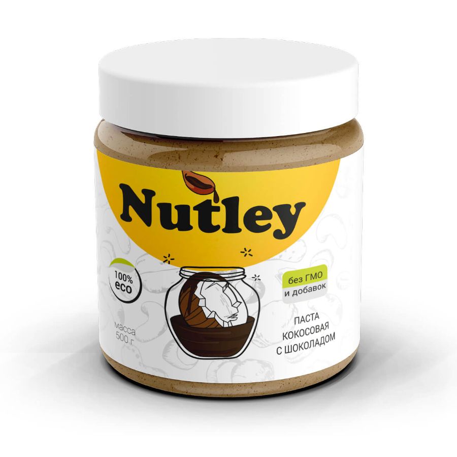 Кокосовая паста с бельгийским шоколадом Nutley, 500 гр