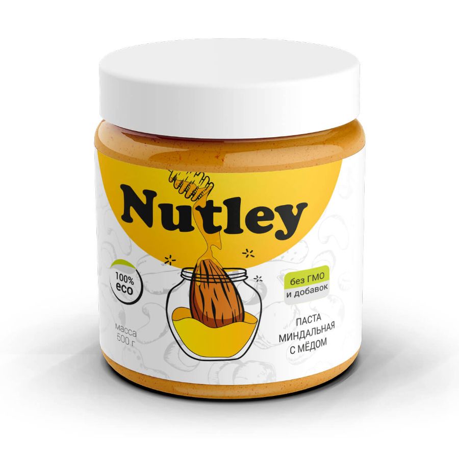 Миндальная паста с медом Nutley, 500 гр