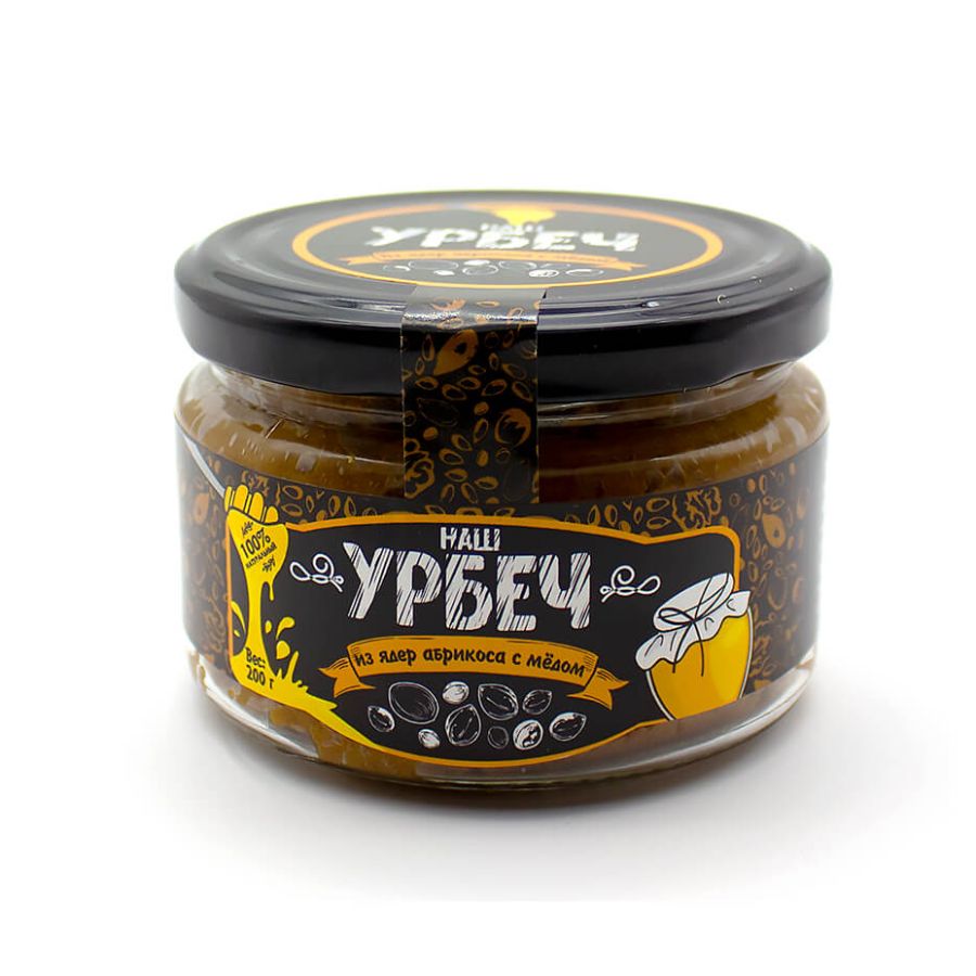 Урбеч из косточки абрикоса с мёдом НашУрбеч, 200 гр
