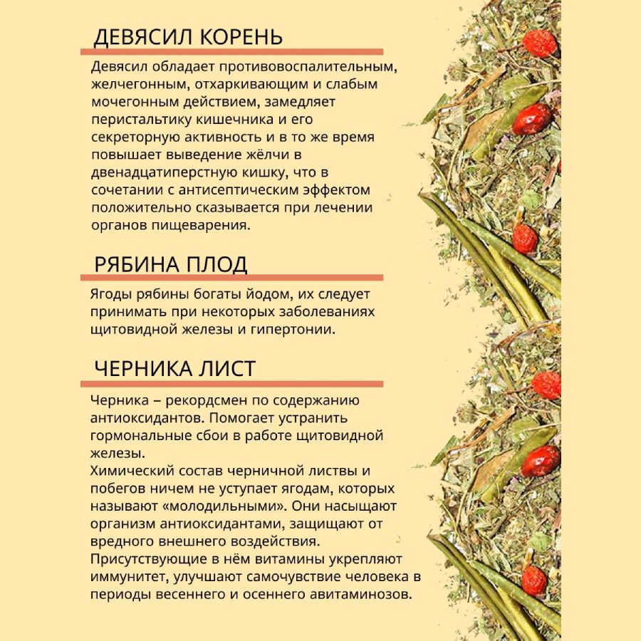 Травяной чай (Сбор) Кавказа № 17 Травы для щитовидки Чаи Кавказа, 150 гр
