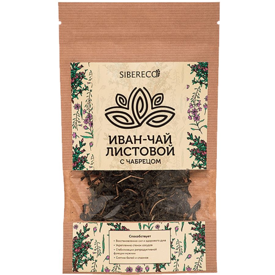 Иван-чай листовой с чабрецом SIBERECO, 30 гр