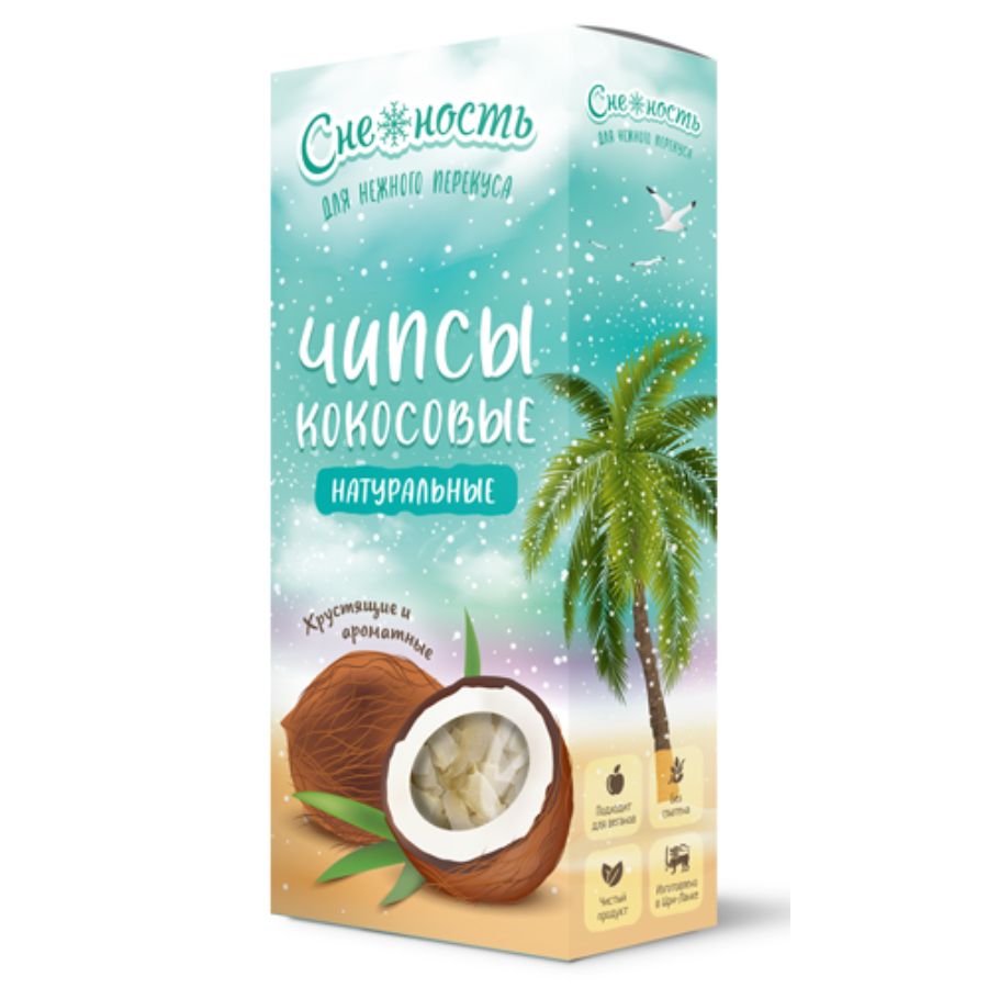 Кокосовые чипсы натуральные Снежность, 75 гр