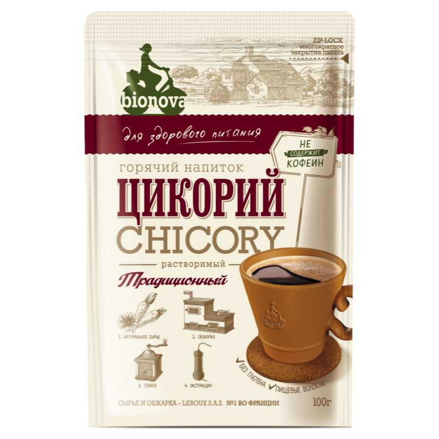 Цикорий растворимый традиционный Bionova, 100 гр