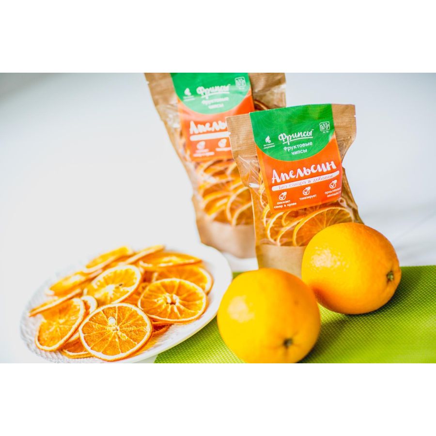 Сушеные фрукты апельсин натуральные, 35 гр