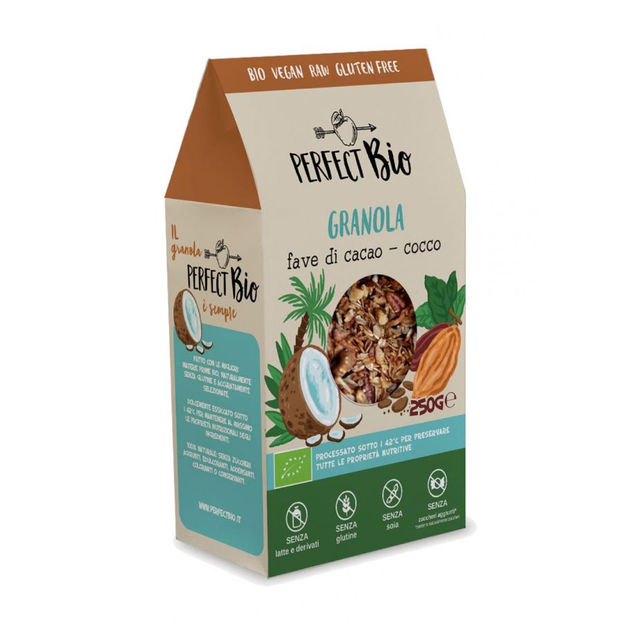 Гранола без глютена с какао и кокосом Perfect Bio, 250 гр