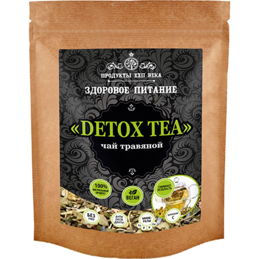 Детокс чай перуанский премиум Продукты XXII века, травяной, 100 гр