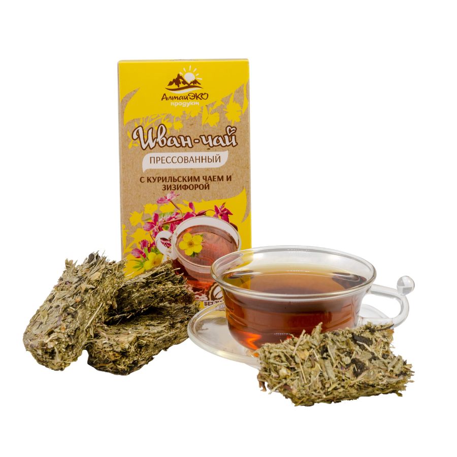 Иван-чай с курильским чаем и зизифорой, прессованный, АлтайЭкоПродукт, 50 гр