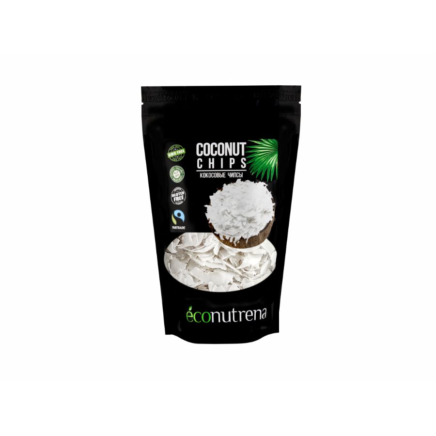 Кокосовые чипсы органические Econutrena, Шри-Ланка, 250 гр