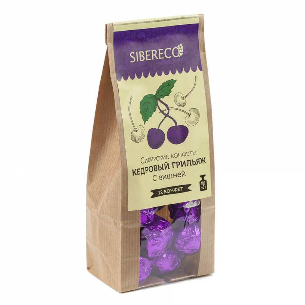 конфеты кедровые вишня sibereco, 150 гр - sibereco 103