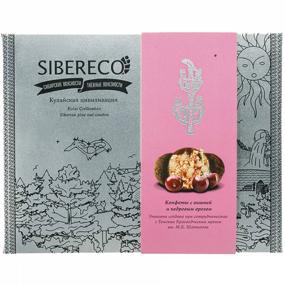 конфеты кедровые кулайская цивилизация вишня sibereco, 100 гр - sibereco 103