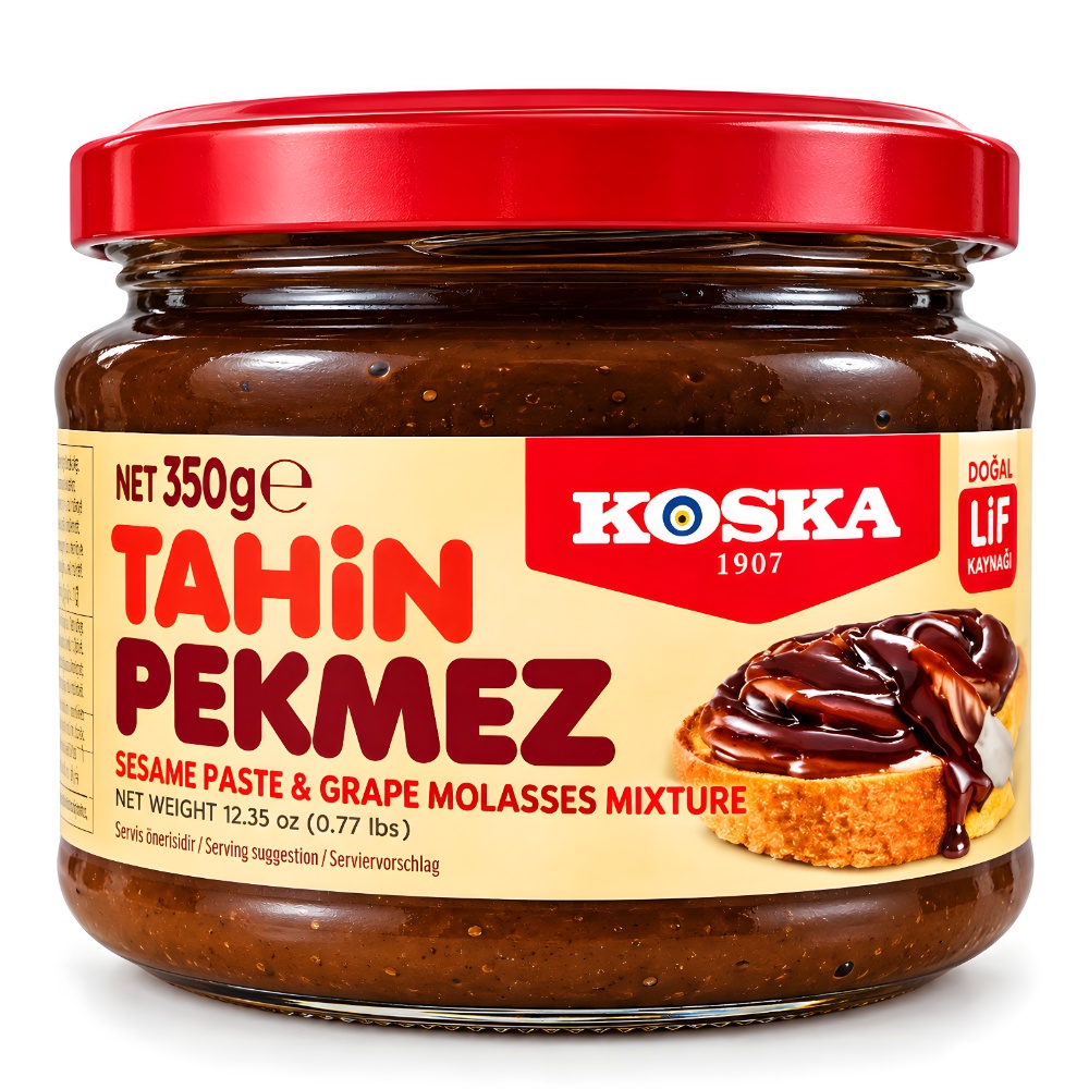 Тахини (кунжутная паста) с виноградным пекмезом Турция Koska, 350г Тахини (кунжутная паста) с виноградным пекмезом Турция Koska, 350г