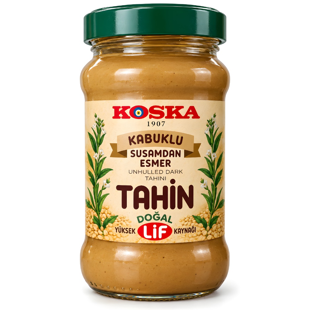 Тахини (кунжутная паста) темная Турция Koska, 300г Тахини (кунжутная паста) темная Турция Koska, 300г