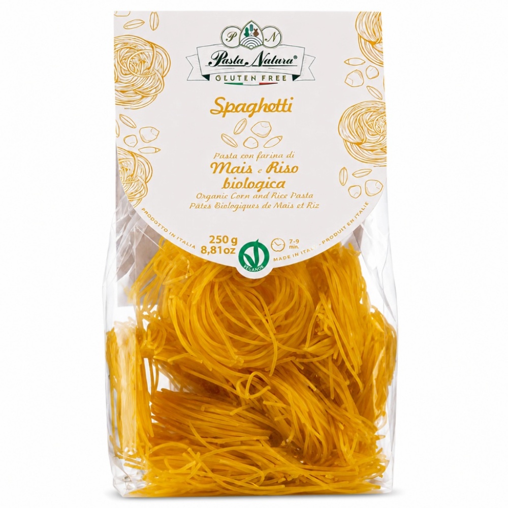 Спагетти без глютена из кукурузы и риса Органик Pasta Natura, 250г спагетти без глютена из кукурузы и риса органик pasta natura, 250г - pasta natura 77