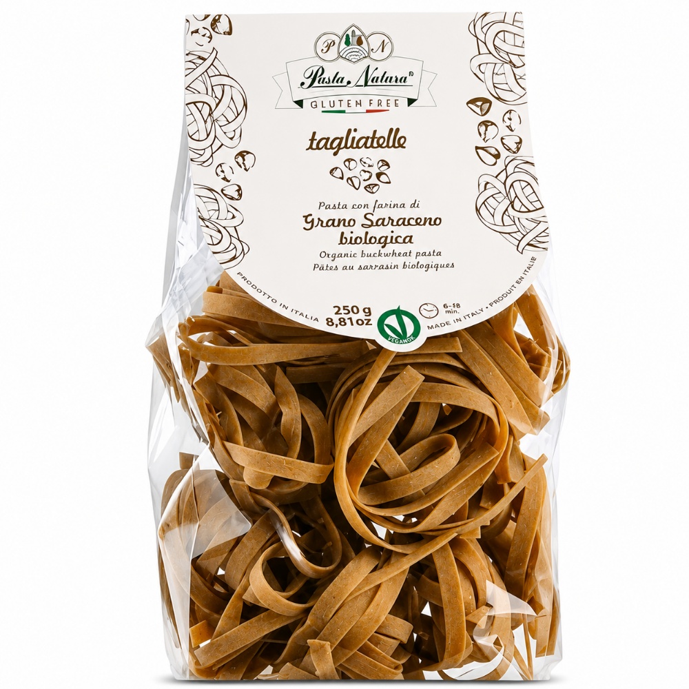 Макароны без глютена из гречихи Тальятелле Органик Pasta Natura, 250г спагетти без глютена из кукурузы и риса органик pasta natura, 250г - pasta natura 79