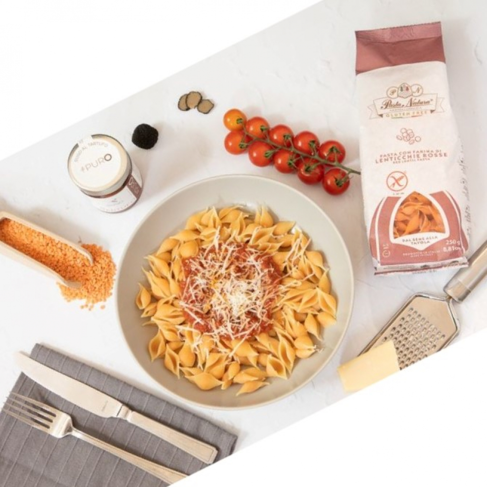 макароны без глютена из красной чечевицы пенне pasta natura, 250 гр - pasta natura 105