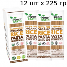 Рисовая лапша без глютена из коричневого риса коробка Perfect Earth, 12x225 гр