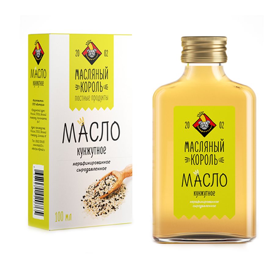 Масло Кунжутное сыродавленное Масляный Король, 100 мл