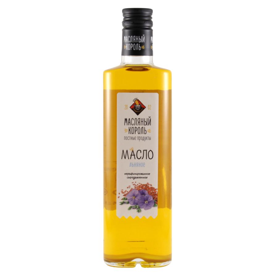 Масло Льняное сыродавленное Масляный Король, 350 мл