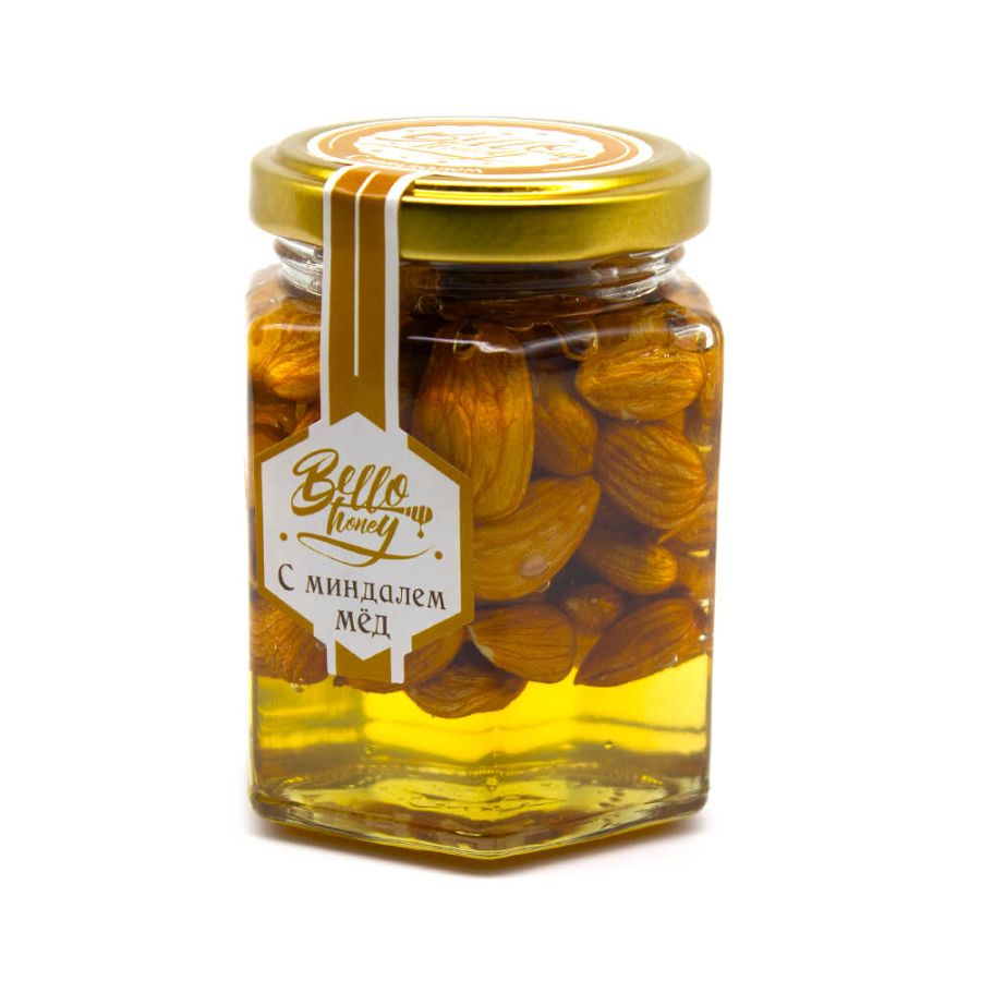 Миндаль в меду BelloHoney, 200 мл