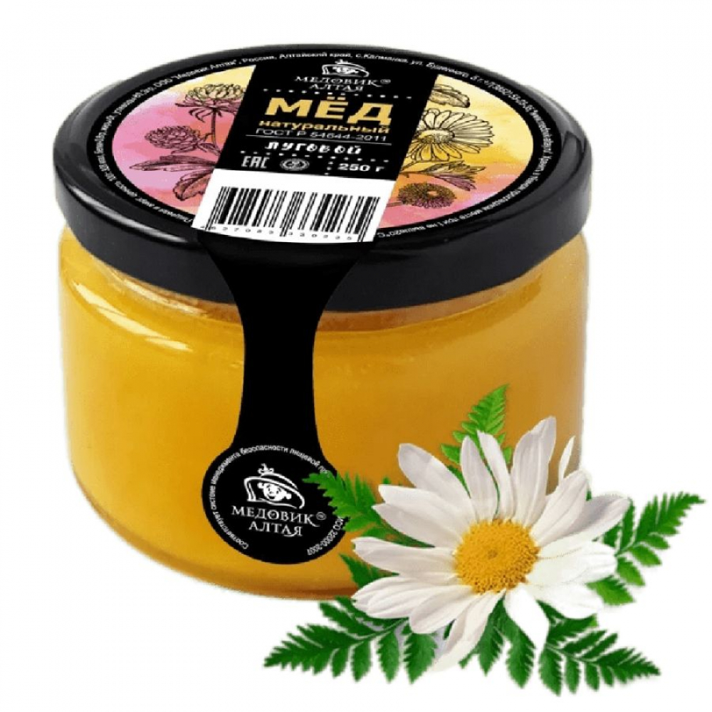луговой мёд натуральный медовик алтая, 250 гр - медовик алтая 103
