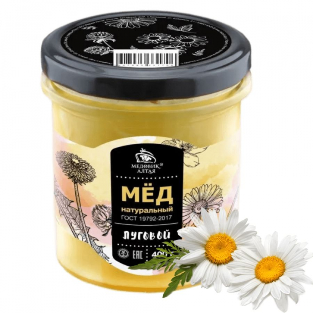 луговой мёд натуральный медовик алтая, 400 гр - медовик алтая 103