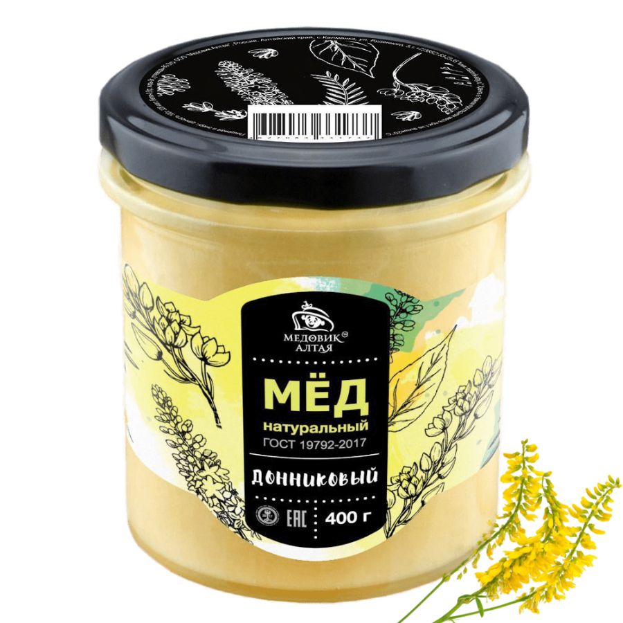 Донниковый мёд натуральный Медовик Алтая, 400 гр
