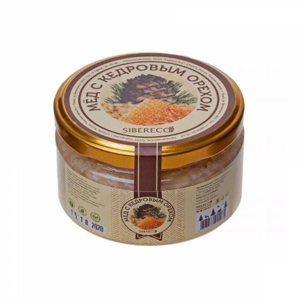 мёд с кедровым орехом sibereco, 220 мл - sibereco 103