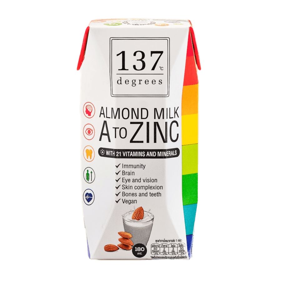 Миндальное молоко Формула А-цинка с мультивитаминами 137 Degrees, растительное молоко, 180 мл