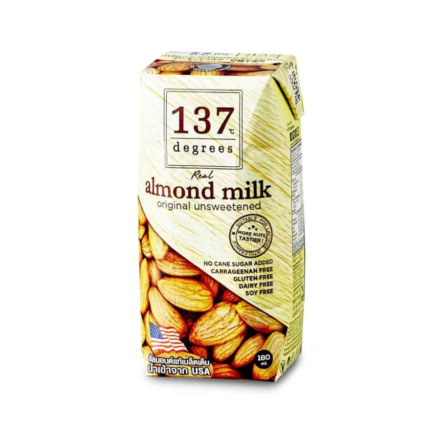 Миндальное молоко без сахара 137 Degrees, растительное молоко, 180 мл